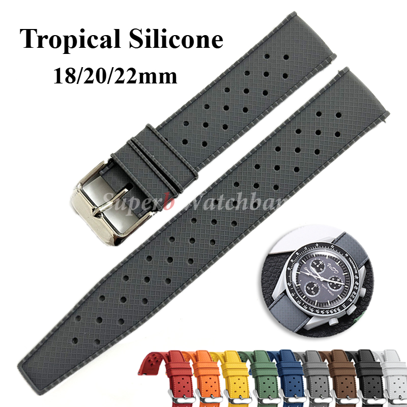 Seiko Watches Smartwatch - Cinturino per orologio in silicone tropicale