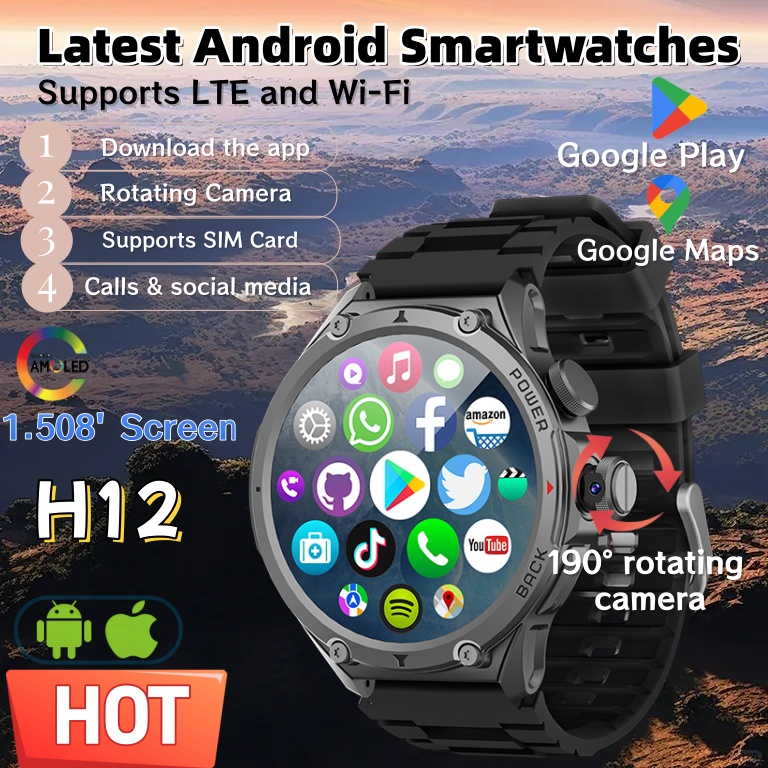 Watch Esim - Ultimo Modello H12 Smartwatch con SIM