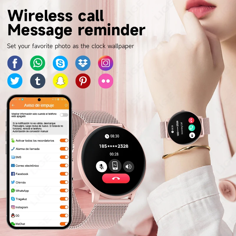 Smartwatch LIGE con Chiamata B - Watches Ladies Smartwatch recensione e prezzo